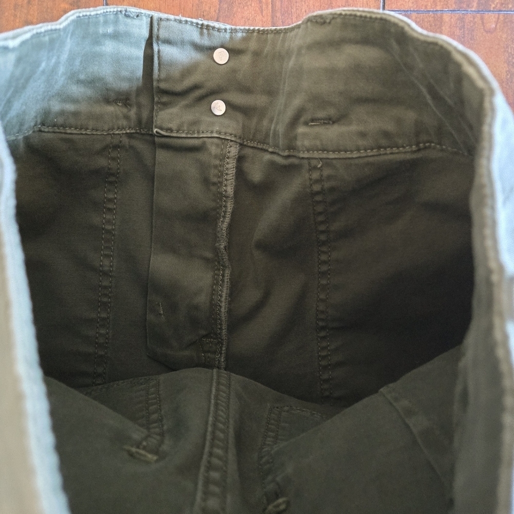 Frame Women's Double Waistband Slim Palazzo Wide Washed Surplus Pants Size 25 - Picture 10 of 12